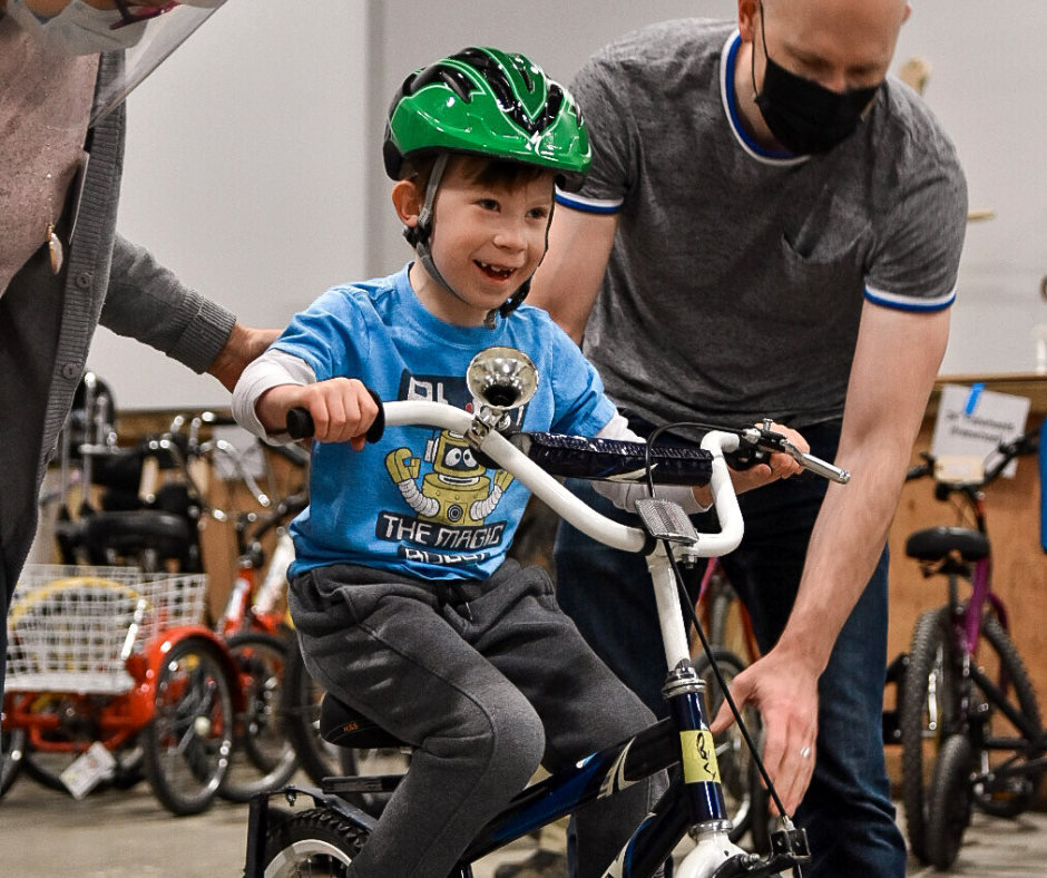 Kid 2024 on bicycle